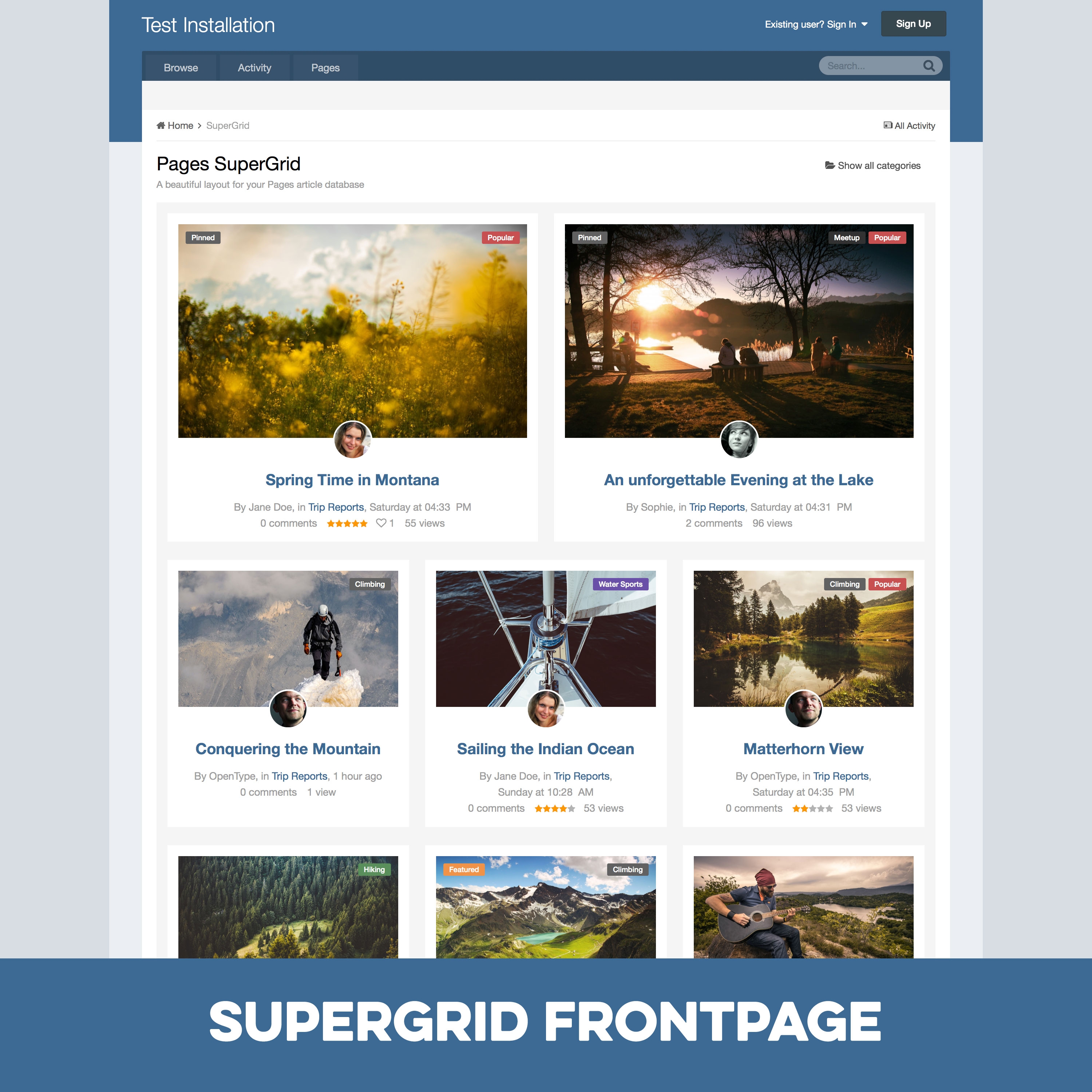 Pages SuperGrid