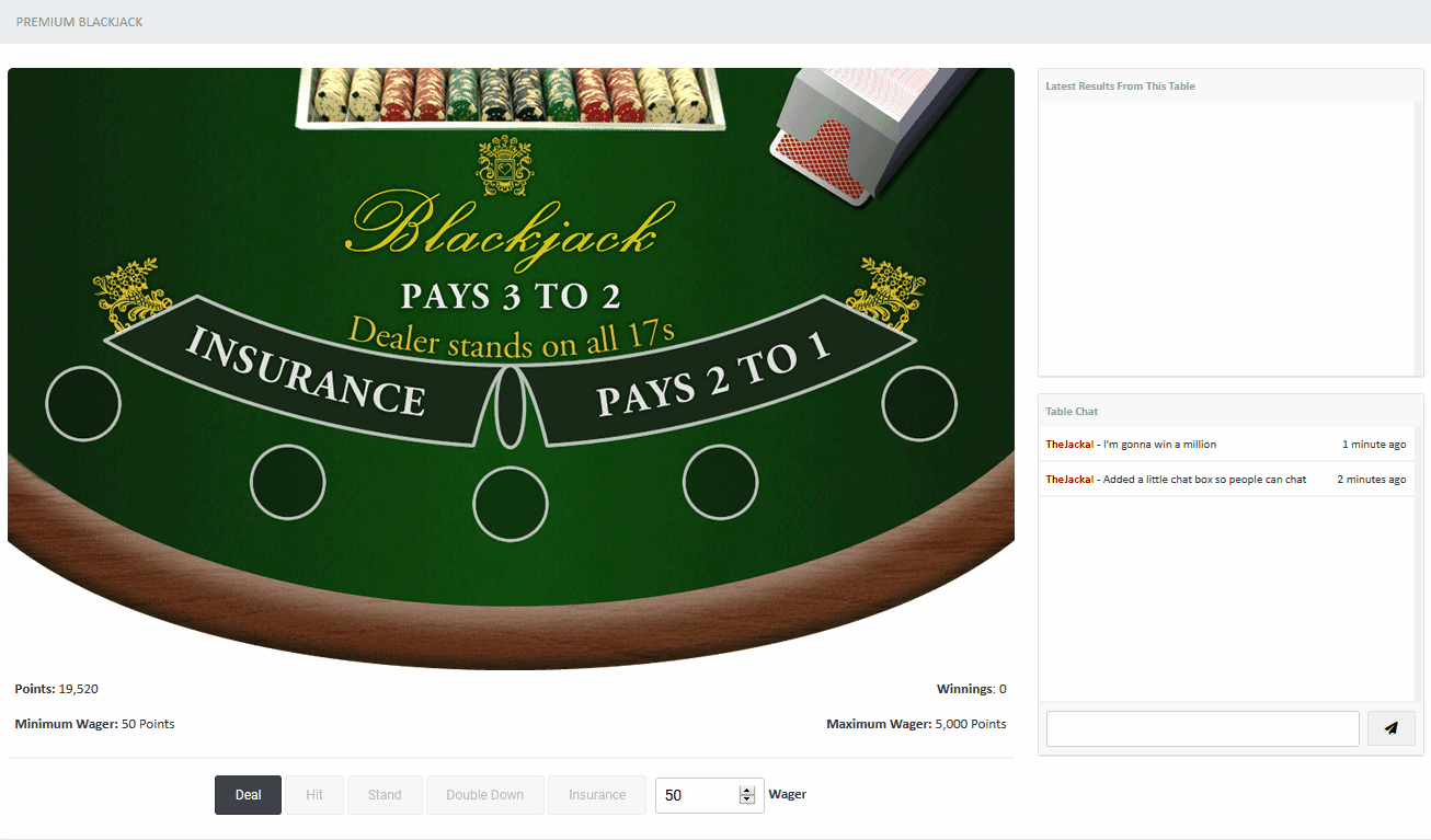 Blackjack - Members Shop Add-On