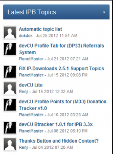 Additional Topics Sideblock