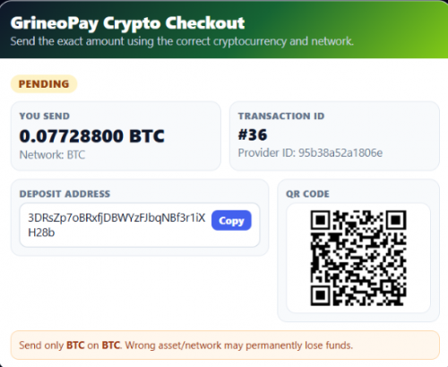 GrineoPay Crypto Payment Gateway with Instant Payouts
